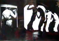 no water no moon, performnce<br>with kevin costello, 1979 k�nstlerhaus stuttgart