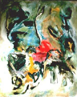 particles, 220 x 180 cm, �l auf leinwand