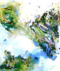 remembering, �l auf Leinwand,<br>220 x 180 cm  (Foto: Sascha Ritter)