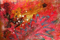 the stream, 300 cm x 200 cm<br>mixed media auf leinwand 